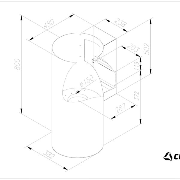 Ciarko Design TUBUSWSL Liesituuletin – kuva 2