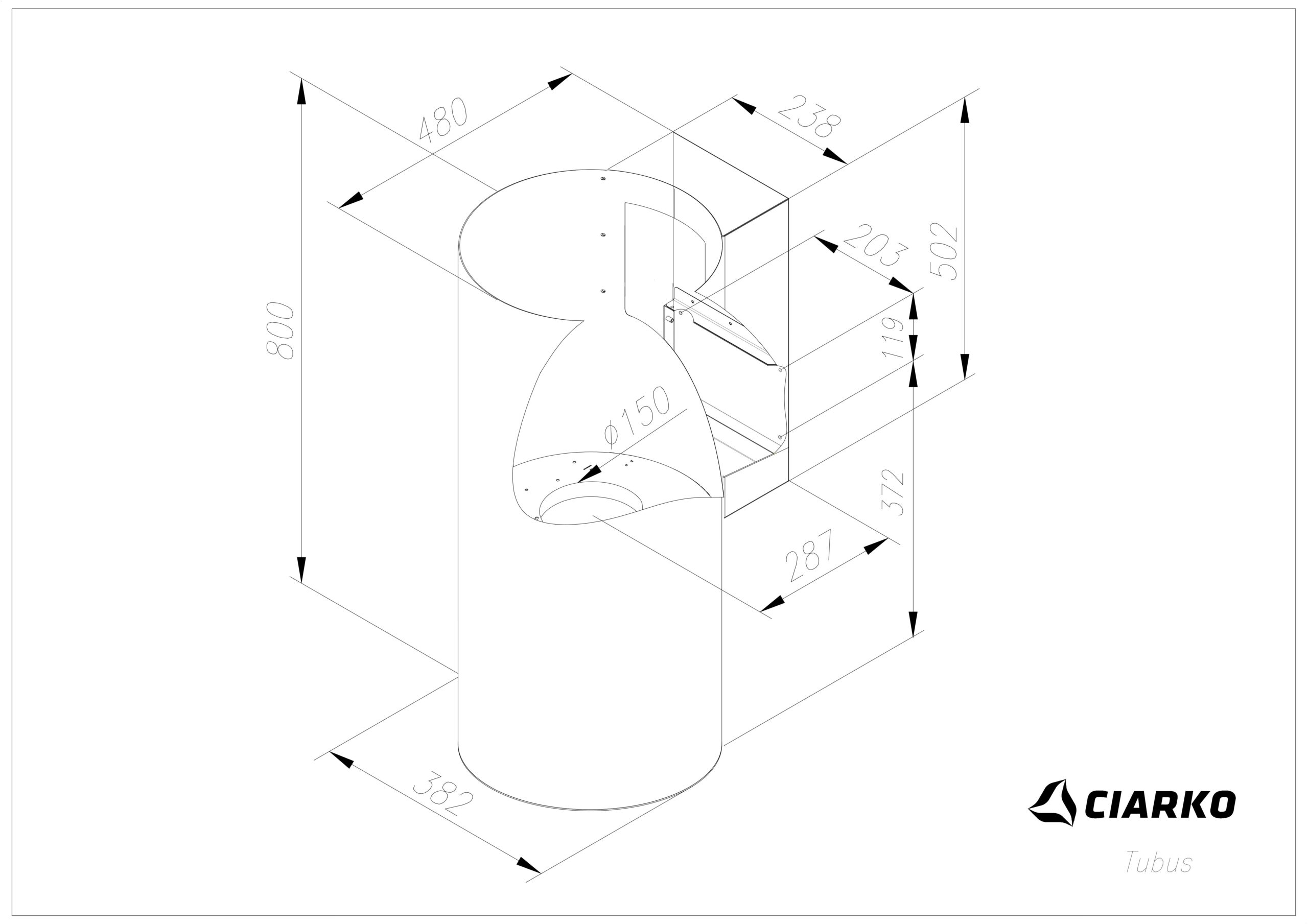 Ciarko Design TUBUSXSL Liesituuletin – kuva 3