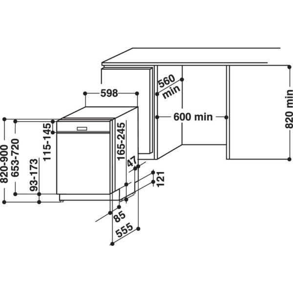 Whirlpool WBC3C26B Astianpesukone – kuva 2