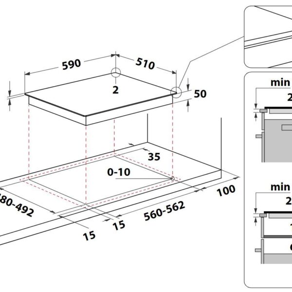 Whirlpool WFS5060CPBF Induktioliesitaso – kuva 5