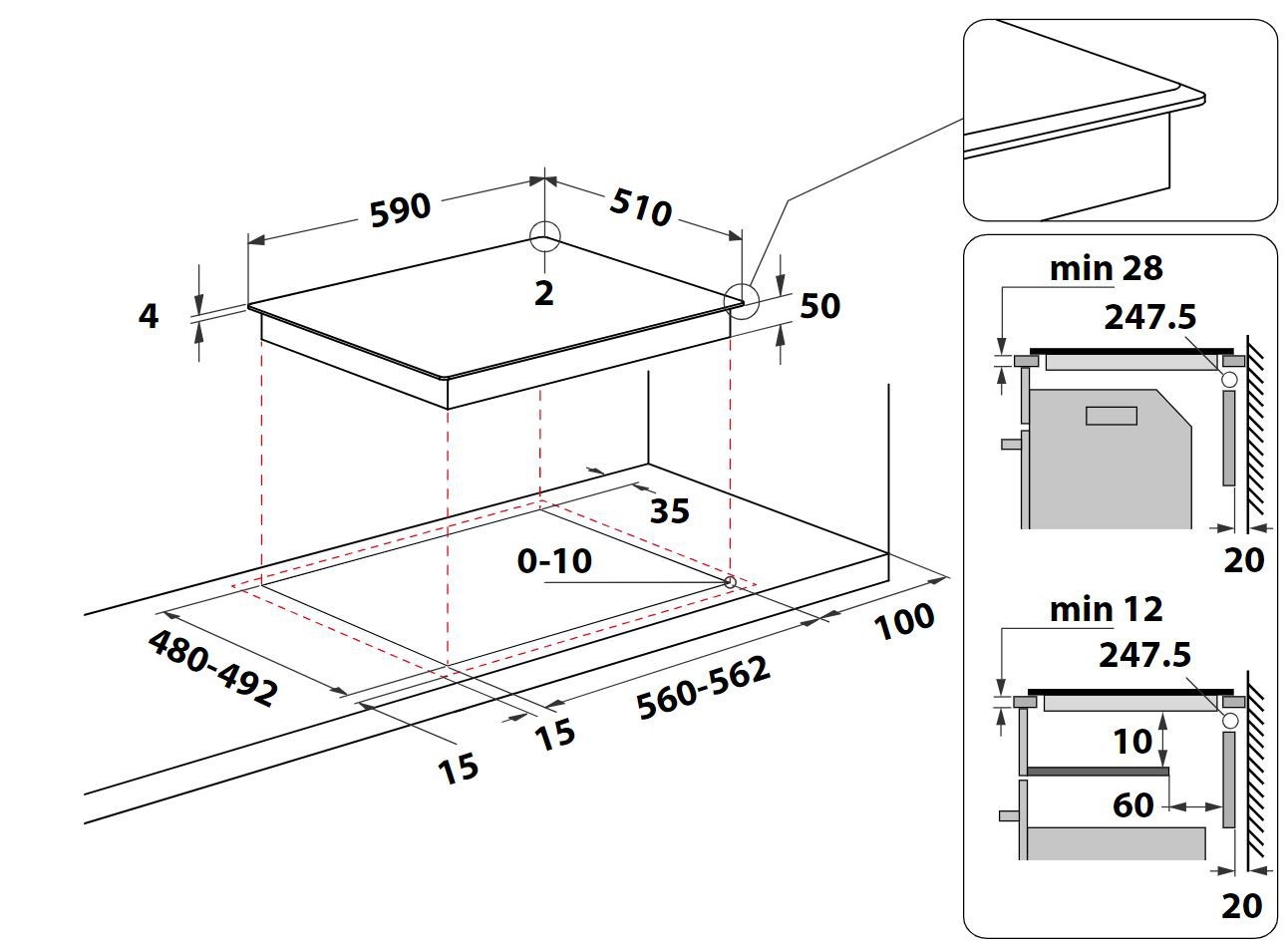 Whirlpool WFS5060CPBF Induktioliesitaso – kuva 5