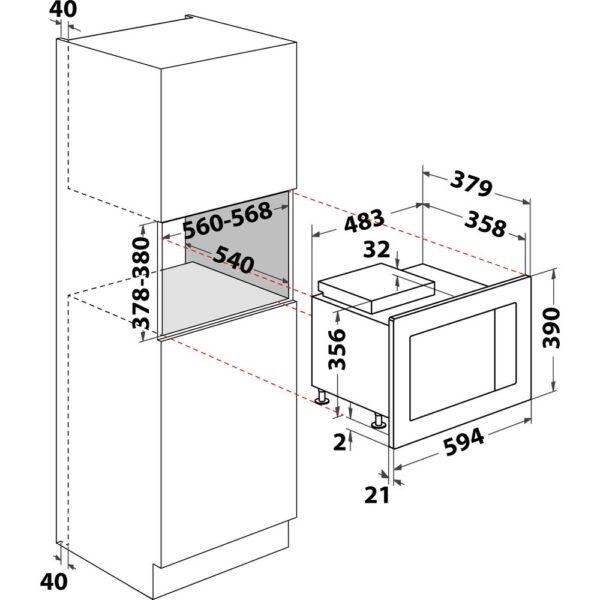 Whirlpool WMF250G Mikroaaltouuni – kuva 4