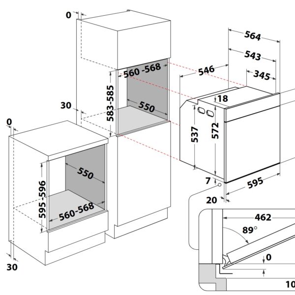 Whirlpool WOI4S8CM1SWA Uuni – kuva 2