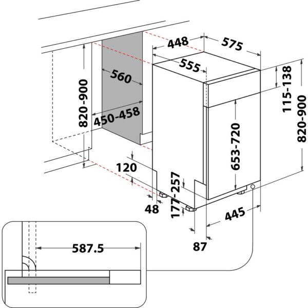 Whirlpool WSBO3O34PFX Astianpesukone – kuva 2