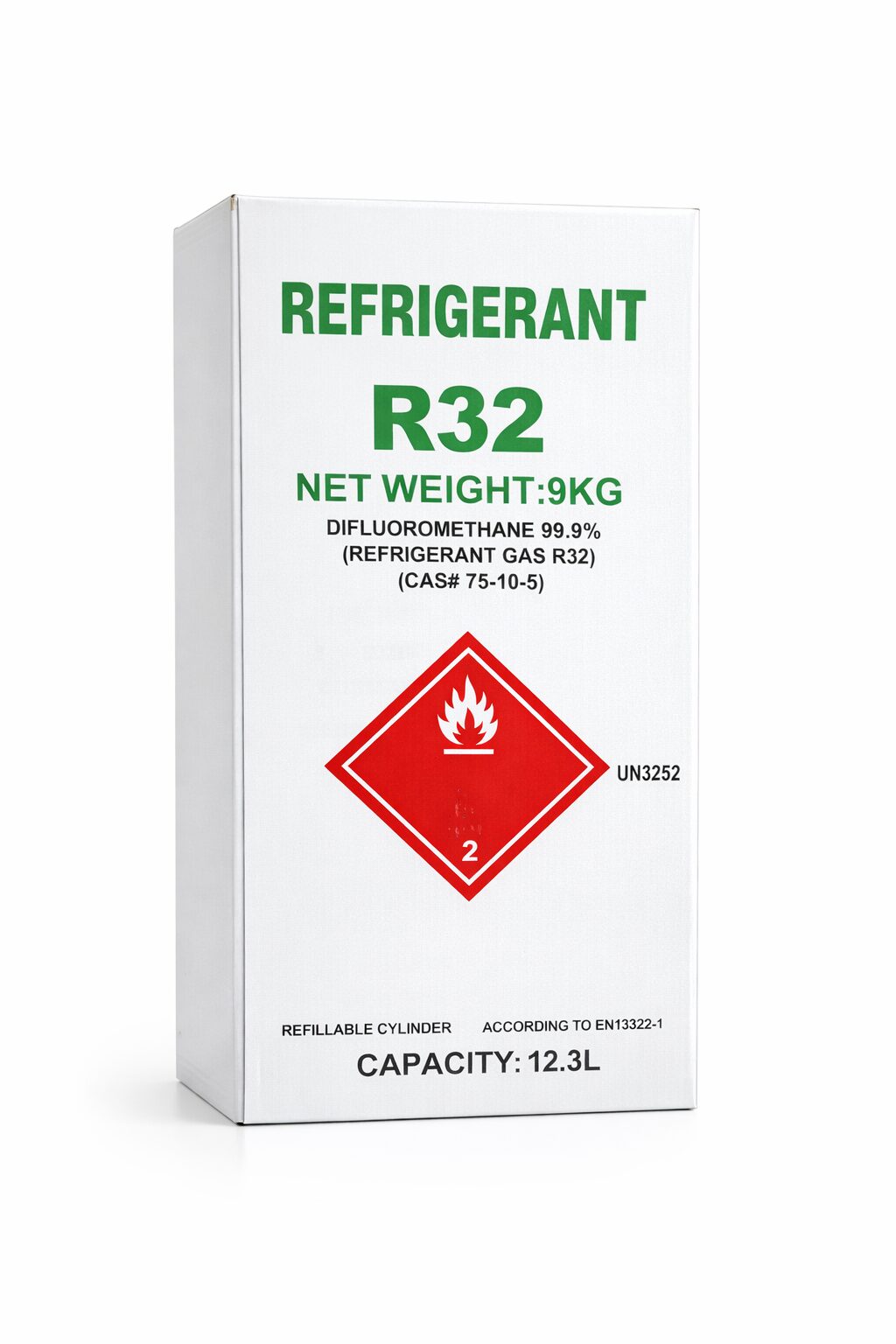 R32 kylmäaine, 9kg pullo – kuva 1