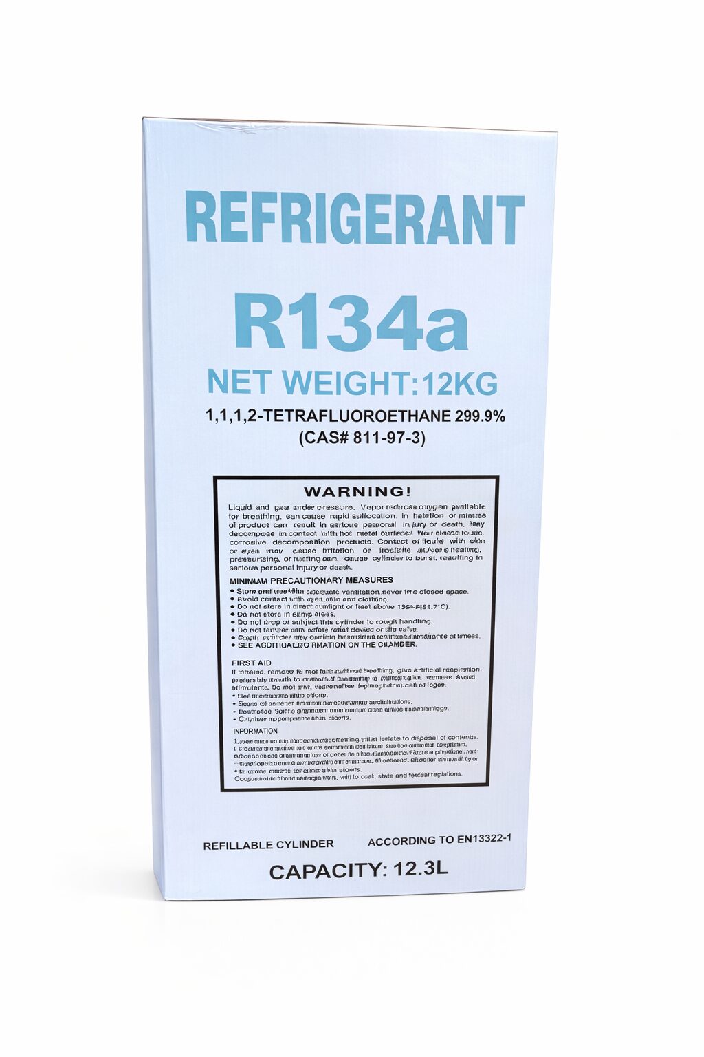 R134a kylmäaine, 12 kg pullo – kuva 1