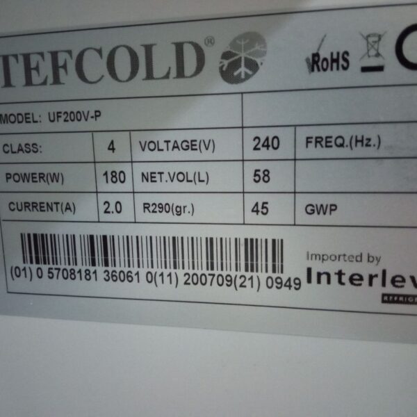 Tefcold UF200V Pakastekaappi (Esittelykappale) – kuva 4