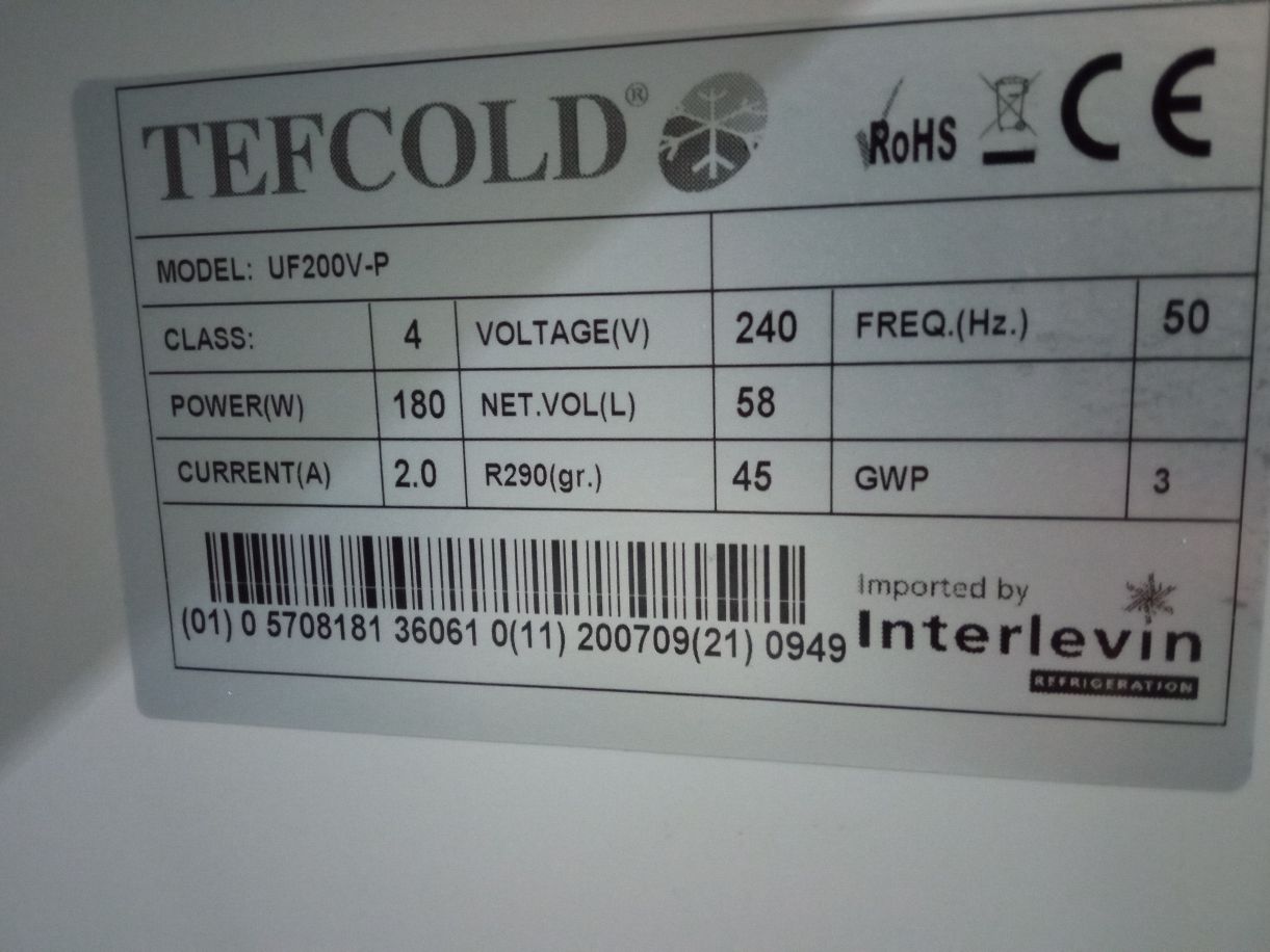 Tefcold UF200V Pakastekaappi (Esittelykappale) – kuva 4