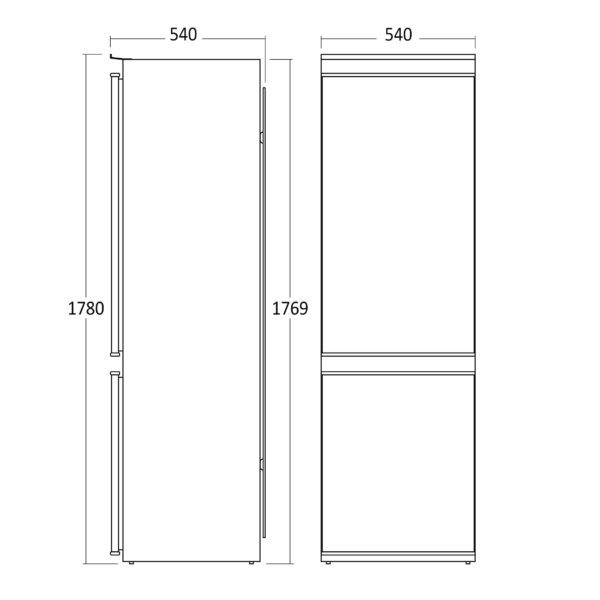Scandomestic BIC249WE Integroitava Jääkaappipakastin – kuva 3