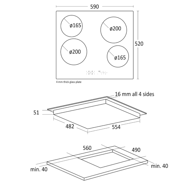 Scandomestic K 61 keraaminen taso – kuva 1