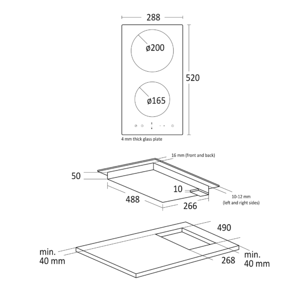 Scandomestic HOC30P keraaminen taso – kuva 1