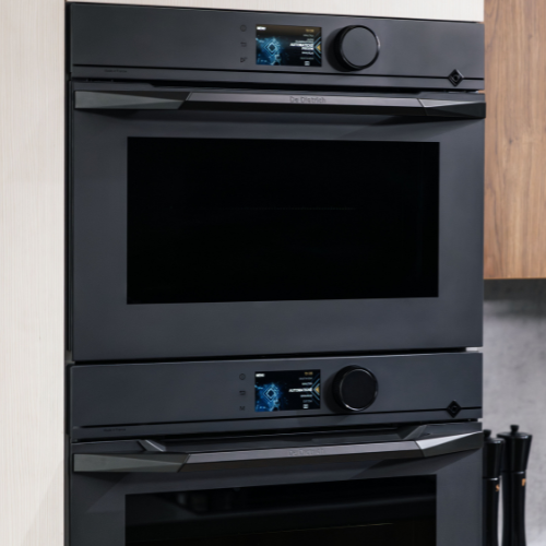De Dietrich matte black set with SmartControl oven DOP4756MB and microwave DKC4756MB