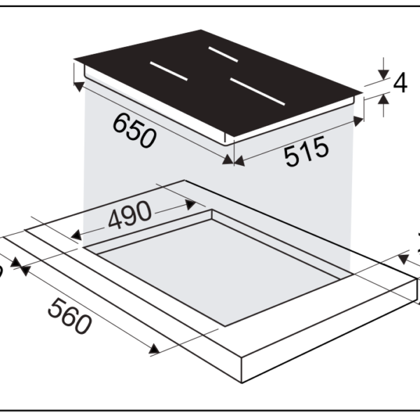 De Dietrich DPI5652AB Induktioliesitaso – kuva 1