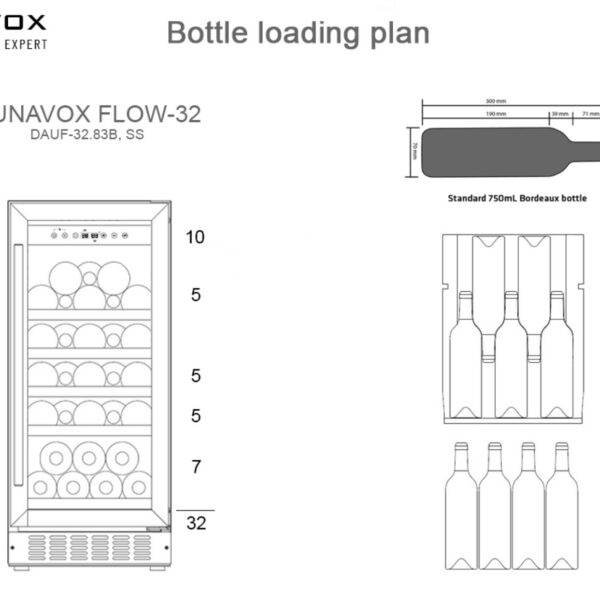 Dunavox DAUF32.83MB Viinikaappi – kuva 3