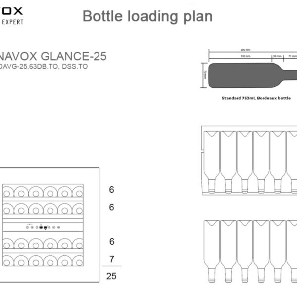 Dunavox DAVG25.63DMB.TO Viinikaappi – kuva 2