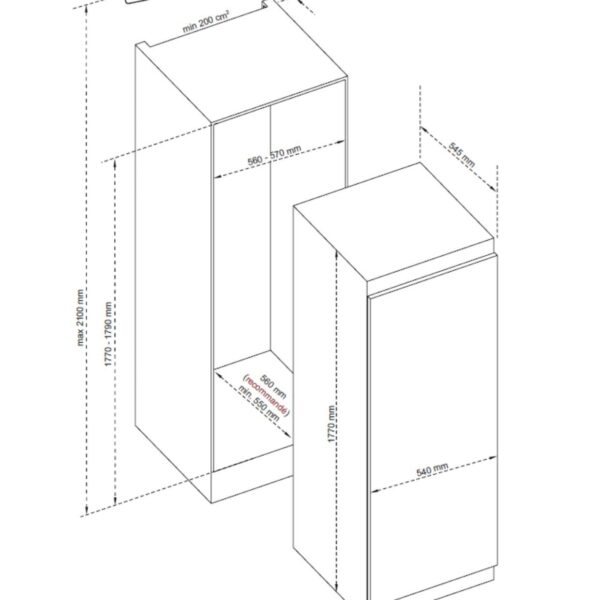 De Dietrich DFU1781EN Integroitava pakastin – kuva 2
