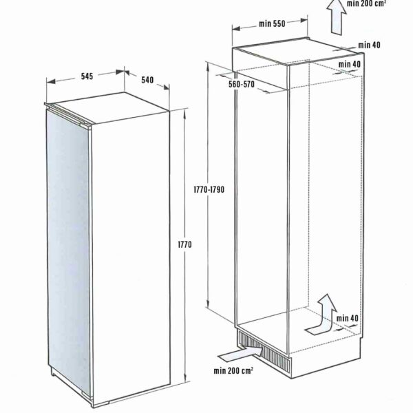 De Dietrich DFU1781EN Integroitava pakastin – kuva 1