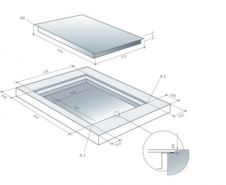 De Dietrich DPI7540B Induktioliesitaso – kuva 1