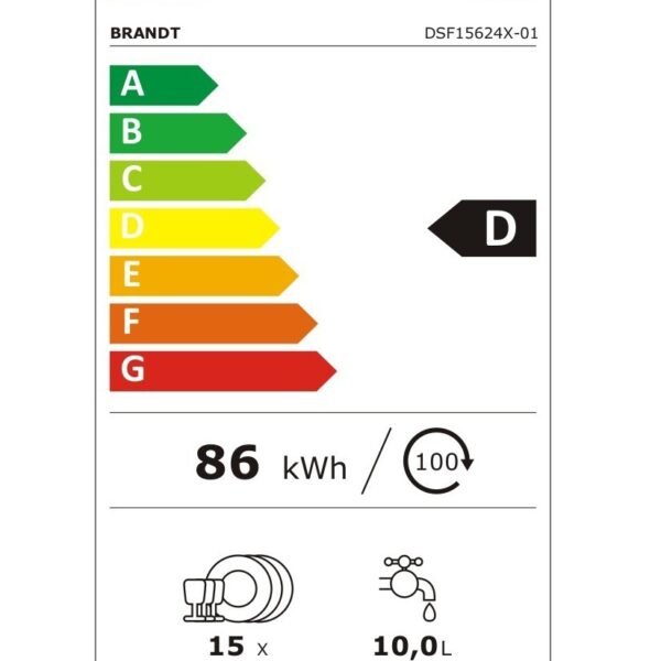 Brandt DSF15624X Astianpesukone – kuva 3