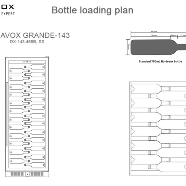 Dunavox DX143.468B Viinikaappi – kuva 2