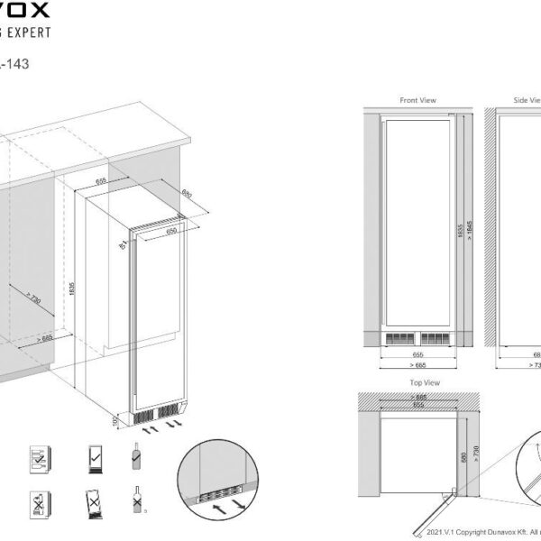 Dunavox DX143.468B Viinikaappi – kuva 1