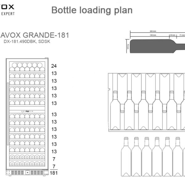 Dunavox DX181.490DBK Viinikaappi – kuva 2