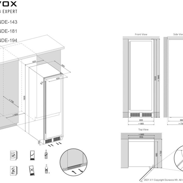 Dunavox DX181.490DBK Viinikaappi – kuva 1