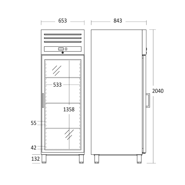 Scandomestic GUR700GDX Kylmäkaappi – kuva 2