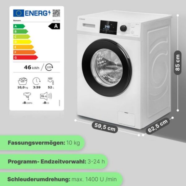 Bomann WA7111 Pyykinpesukone – kuva 6