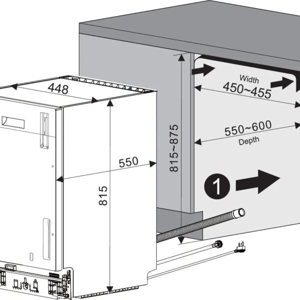 Kluge KVD4610P Integroitava astianpesukone – kuva 2