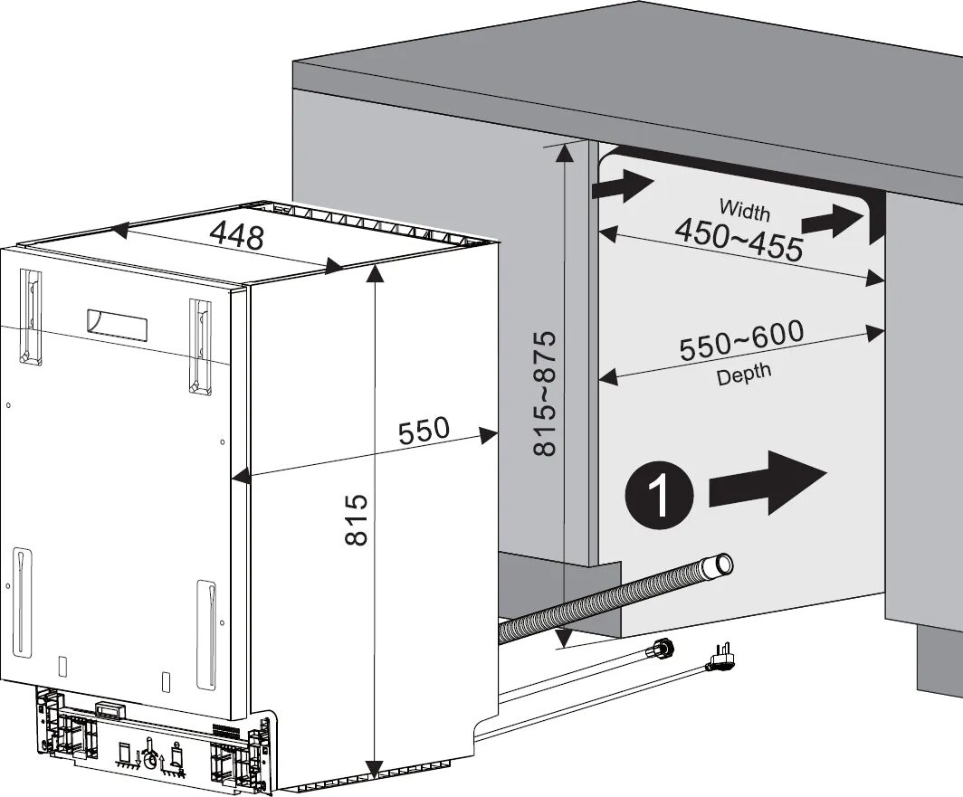 Kluge KVD4610P Integroitava astianpesukone – kuva 2