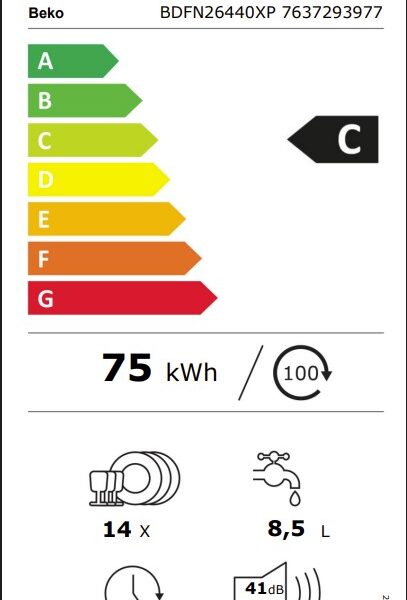 Beko BDFN26440XP Astianpesukone – kuva 8