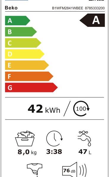 Beko B1WFM2841WBEE Pyykinpesukone – kuva 4