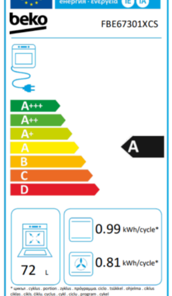 Beko FBE67301XCS Keraaminen liesi – kuva 4