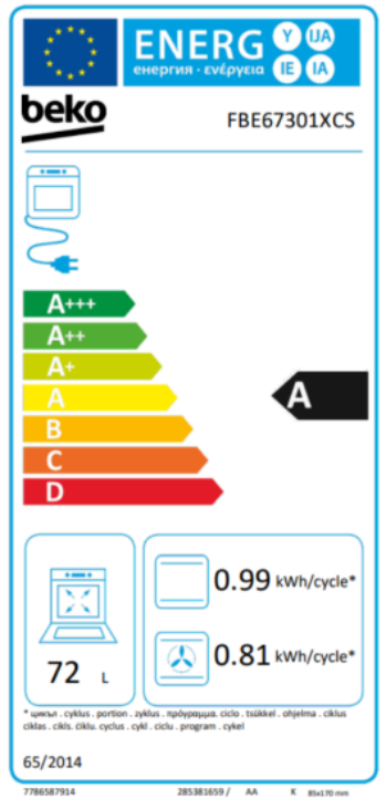 Beko FBE67301XCS Keraaminen liesi – kuva 4