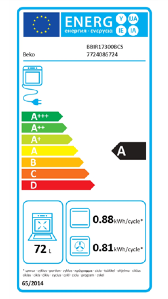 Beko BBIR17300BCS Uuni – kuva 1