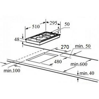 Schlosser THG315CF Kaasuliesitaso – kuva 1