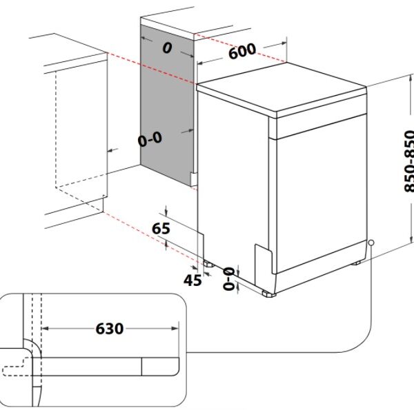 Whirlpool W7FHP43X Astianpesukone – kuva 5