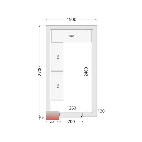 Tefcold CR 150x270x220 Coldroom Panels 120 mm