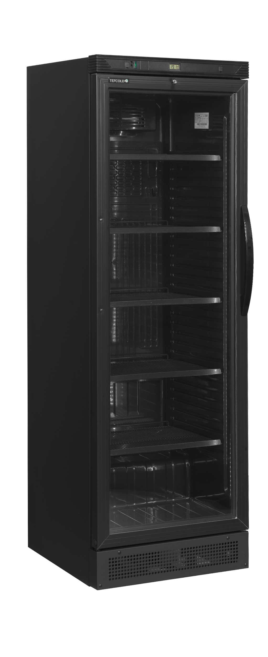 Tefcold CEV425 BLACK L/H Bottle Cooler, Left Hinged