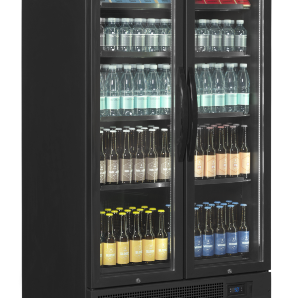 Tefcold FSC891H Black Black 2-door display cooler with canopy – kuva 1