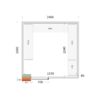 Tefcold CR 240x240x220 Cold Room Panels 80 mm