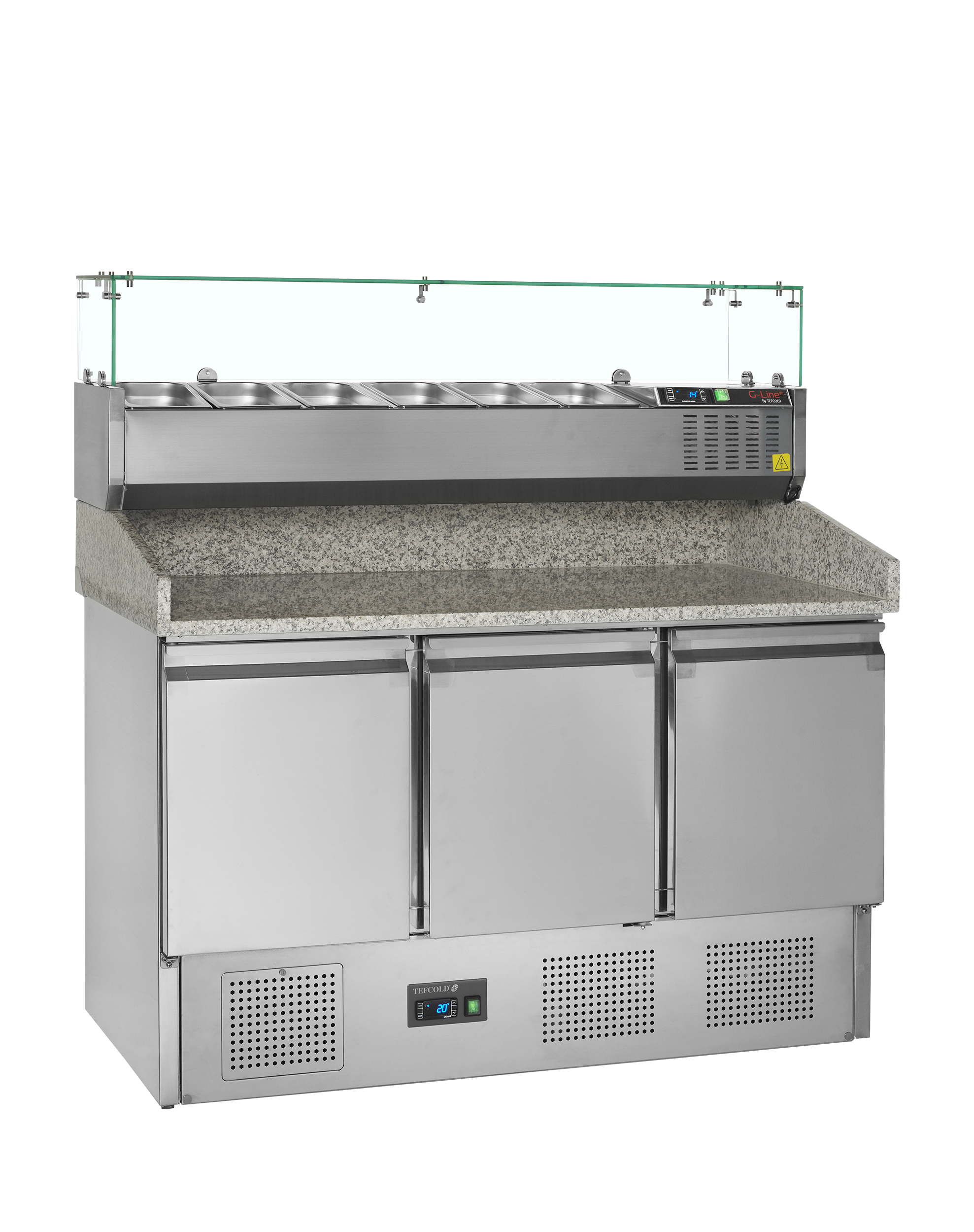 Tefcold PT1365 + GVC33-140 Pizza Table incl. Topping Unit