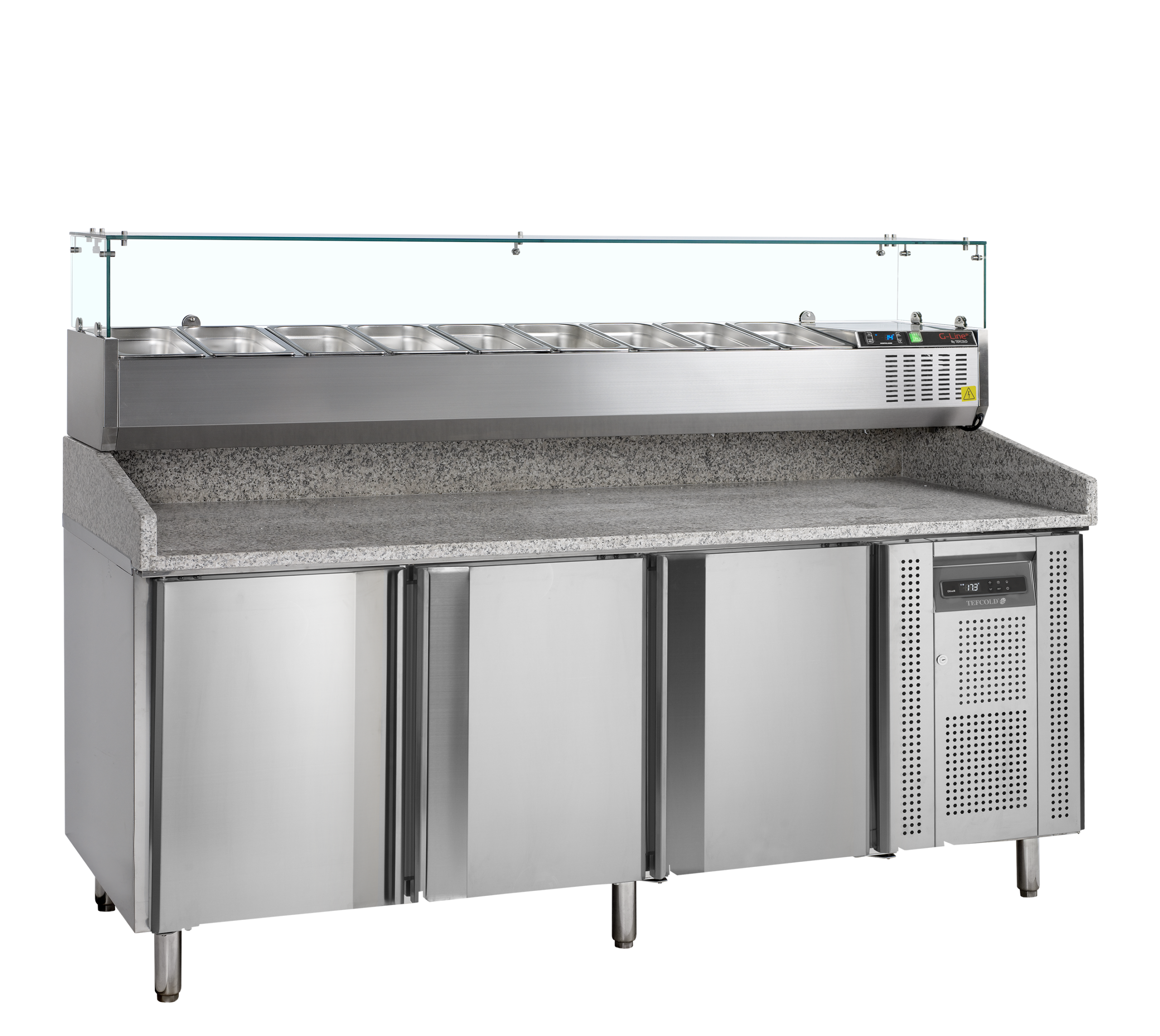 Tefcold PT1300 + GVC38-200 Pizza Table incl. Topping Unit