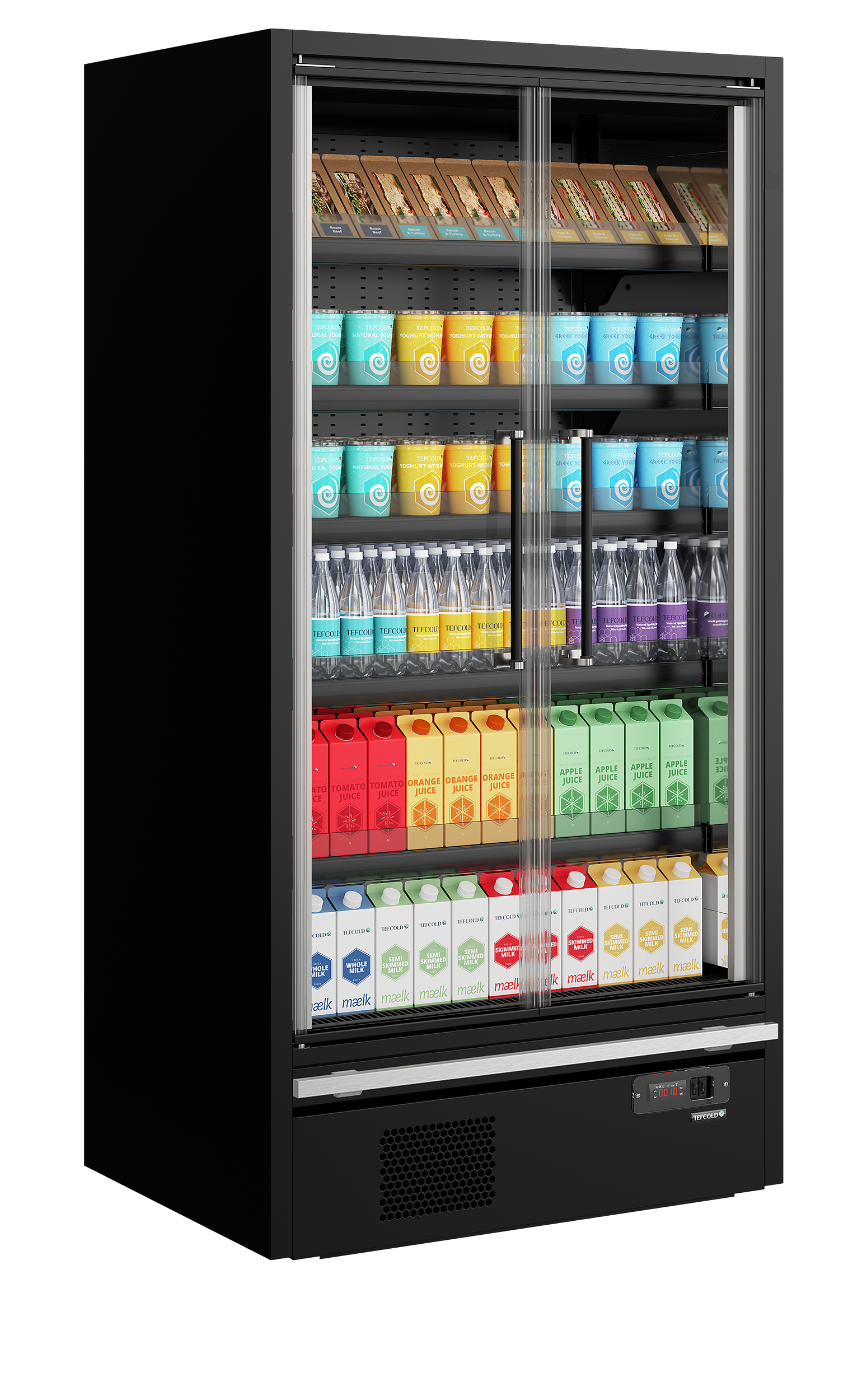 Tefcold Galaxy+ GP10FGD Black Supermarket Multideck Cooler – kuva 1