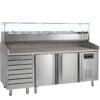 Tefcold PT1310 + GVC38-200 Pizza Table incl. Topping Unit