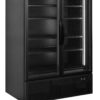 Tefcold FSC1200H BLACK Black 2-door display cooler with canopy