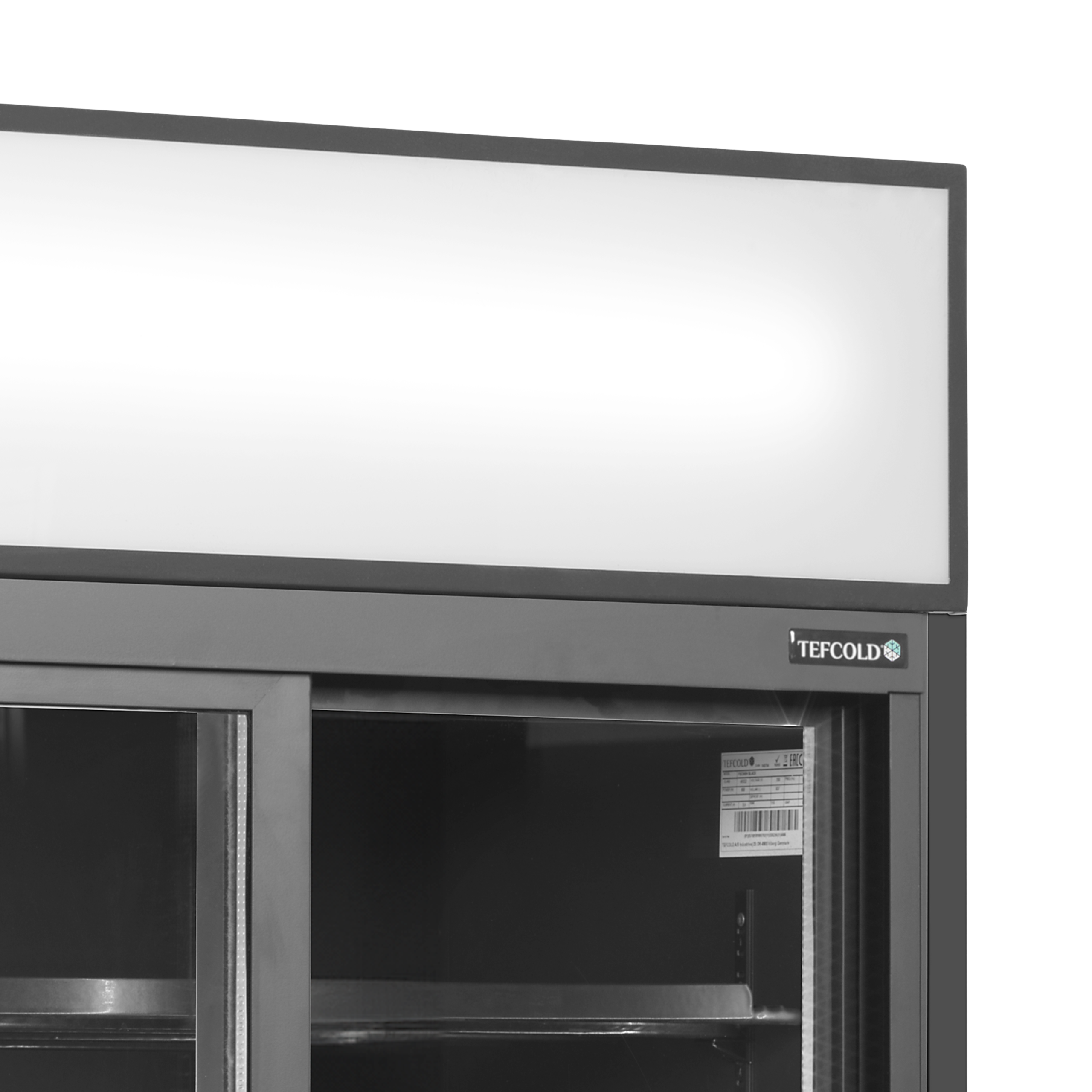 Tefcold FSC891S Black Black 2-door display cooler with canopy – kuva 1