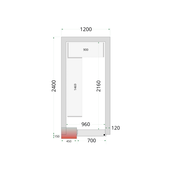 Tefcold CR 120x240x220 Coldroom Panels 120 mm