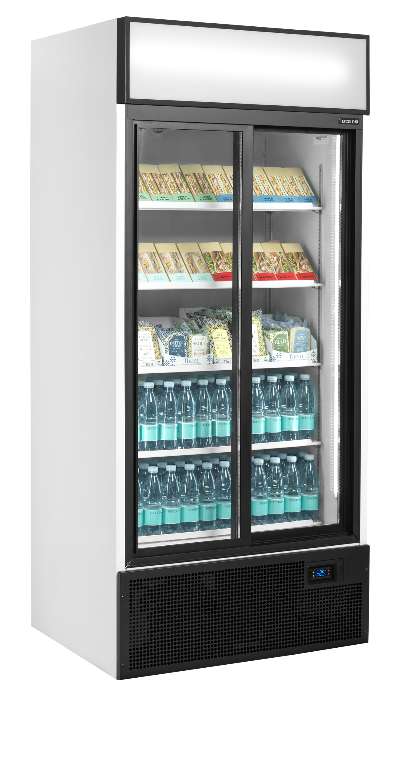 Tefcold FSC891S 2-door display cooler with canopy – kuva 1